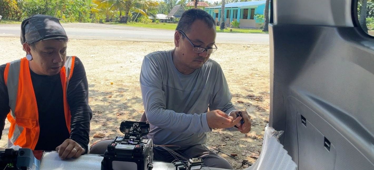 Hiremaster Micronesia project work – Fibre Cable Splicing